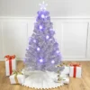 Northlight Pre-Lit Medium Color Changing Fiber Optic Artificial Christmas Tree - 4' - White - Blue LED Lights