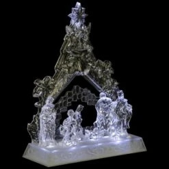 Northlight LED Lighted Nativity Scene In Stable Acrylic Christmas Decoration - 10.75" -Holiday Decoration Store GUEST e64e39de 81e2 4747 a103 f71f637f1f8d
