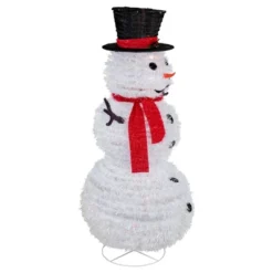Northlight 4' Lighted Pop-Up Snowman Outdoor Christmas Decoration -Holiday Decoration Store GUEST e6846057 23a4 4d19 86f8 19dc47b19ebf