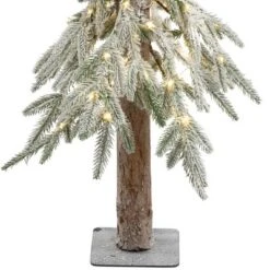 Northlight Pre-Lit Flocked Battery Operated Alpine Artificial Christmas Tree - 3' - Clear LED Lights -Holiday Decoration Store GUEST e9e6ce81 edc5 4570 a70c d44e96f2224d