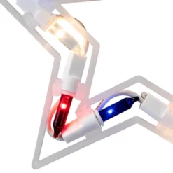 Northlight Patriotic Stars Patio Light Set - 5.25ft - White Wire - 5ct -Holiday Decoration Store GUEST ea00cd99 83a3 410c 8f52 362a7f344603