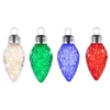 Northlight LED C9 Style Faceted Twinkle Christmas Lights - Multicolor - 9' White Wire - 4ct