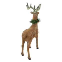Northlight Standing Glittered Reindeer With Pine Neck Wreath Christmas Decoration - 15.5" -Holiday Decoration Store GUEST ea9278f9 a957 4cc4 9a72 4ff1c5833b6b