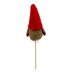 Northlight 11.5" Tiny Gray Faux Fur Santa Gnome With Red Hat And Striped Arms On A Stick Christmas Decoration -Holiday Decoration Store GUEST ec7abbf1 055c 4630 b481 3cfacda6f185