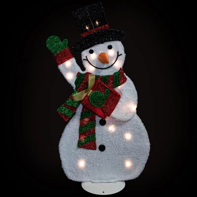 Northlight Lighted Waving Snowman Outdoor Christmas Decoration - 32" - Clear Lights 6 Northlight Lighted Waving Snowman Outdoor Christmas Decoration - 32" - Clear Lights - Image 6