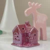 Northlight Ceramic House With Star Cutouts Christmas Decoration - 4"
