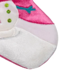 Northlight 20.5" Pink Embroidered Ice Skating Snowman And Christmas Tree Stocking -Holiday Decoration Store GUEST ef048202 4afc 4a2f 9838 9bec6c9c7c9e