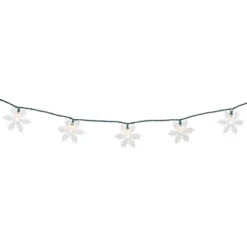 Northlight 10-Count White Glittered Snowflake Christmas Light Set, 6ft Green Wire -Holiday Decoration Store GUEST ef4c3104 807a 40bb a05e 5fa66cff1246