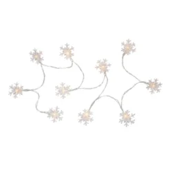 Northlight 10-Count LED Snowflake Christmas Fairy Lights, 4.25ft, Copper Wire -Holiday Decoration Store GUEST efe8e4dc 546b 47c8 ad82 98f8aee4559c
