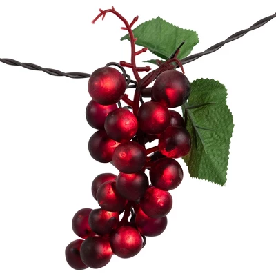 Northlight 5-Count Red And Green Grape Cluster String Light Set, 8ft Brown Wire 7 Northlight 5-Count Red And Green Grape Cluster String Light Set, 8ft Brown Wire - Image 7