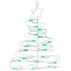 Northlight LED Lighted Christmas Tree Window Silhouette Decoration - 12.5" - Green Lights -Holiday Decoration Store GUEST f1295481 f884 40c6 bf42 b76eeca2efd1