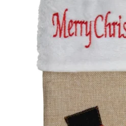 Northlight 19" Beige And Red Burlap "Merry Christmas" Snowman Christmas Stocking -Holiday Decoration Store GUEST f3d01b22 ab8b 4704 aa6d 7fdabd0183a3