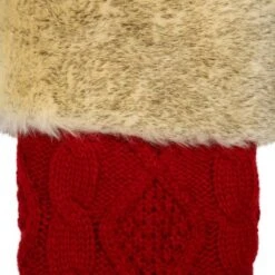 Northlight Cable Knit Christmas Stocking - 20.5" - Red And Beige -Holiday Decoration Store GUEST f3f46c50 cdfa 46f9 8641 6b1df9747c01