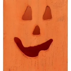Northlight Large Orange Wood Jack O Lantern Halloween Candle Lantern - 8" -Holiday Decoration Store GUEST f4bfc8ee 2de8 4f3d 80c4 a0acb7f2e5e7