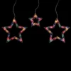 Northlight Star Shaped Icicle Christmas Lights - Multicolor - 7' White Wire - 6ct