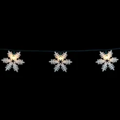 Northlight 10-Count White Glittered Snowflake Christmas Light Set, 6ft Green Wire -Holiday Decoration Store GUEST f6e84930 3659 45ed 9213 20ef93658ac4