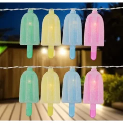 Northlight LED Pastel Ice Pop Indoor Outdoor Patio String Light Set - 4.5' Clear Wire - 10ct