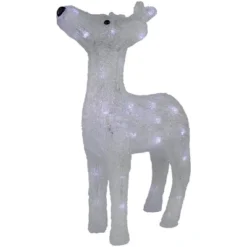 Northlight LED Lighted Commercial Grade Acrylic Reindeer Outdoor Christmas Decoration - 15" - Pure White Lights -Holiday Decoration Store GUEST f7123110 c326 4253 aa71 0b22f8628b07