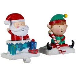 Northlight Santa And Elf Christmas Stocking Holders - 5" - Set Of 2 -Holiday Decoration Store GUEST f7bd7dd6 7753 474e b099 2b4e7a8e1eca