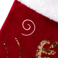 Northlight Reindeer And Snowflake Sequin Christmas Stockings - 20" - Red And White - Set Of 2 -Holiday Decoration Store GUEST f8c515a0 11b2 47c1 aac3 b404dd253ea0