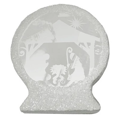 Northlight LED Lighted Nativity Scene Christmas Decoration - 9.25" - Silver Tone 1 Northlight LED Lighted Nativity Scene Christmas Decoration - 9.25" - Silver Tone