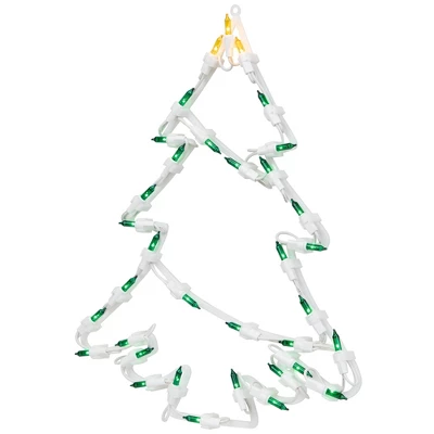 Northlight Lighted Christmas Tree Window Silhouette Decoration - 15" - Green And Yellow Lights 4 Northlight Lighted Christmas Tree Window Silhouette Decoration - 15" - Green And Yellow Lights - Image 4