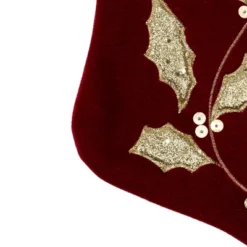 Northlight 20.5-Inch Velvet Gold And Maroon Etched Cuff Christmas Stocking -Holiday Decoration Store GUEST fd34b9bf 53db 45a9 ad37 28e8d0abc02c