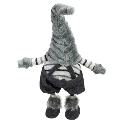 Northlight Bouncy Gnome Figure Christmas Decoration - 18" - Gray And White 3 Northlight Bouncy Gnome Figure Christmas Decoration - 18" - Gray And White - Image 3