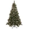 Northlight Real Touch™️ Pre-lit Snow Valley Pine Artificial Christmas Tree - 7.5' - Clear Lights