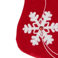 Northlight 20.5-Inch Red And White Velvet With White Snowflake Christmas Stocking -Holiday Decoration Store GUEST fec8832f 0194 4c88 adf5 068321505c2c