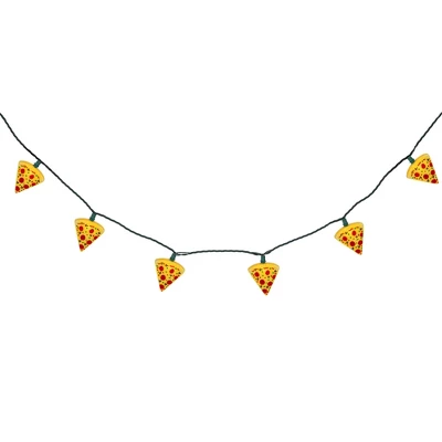 Northlight Pepperoni Pizza Indoor Outdoor Patio Light Set - 6' - Green Wire - 10ct 3 Northlight Pepperoni Pizza Indoor Outdoor Patio Light Set - 6' - Green Wire - 10ct - Image 3
