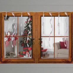 Northlight 100 Count Pink LED Wide Angle Icicle Christmas Lights, 5.5 Ft White Wire